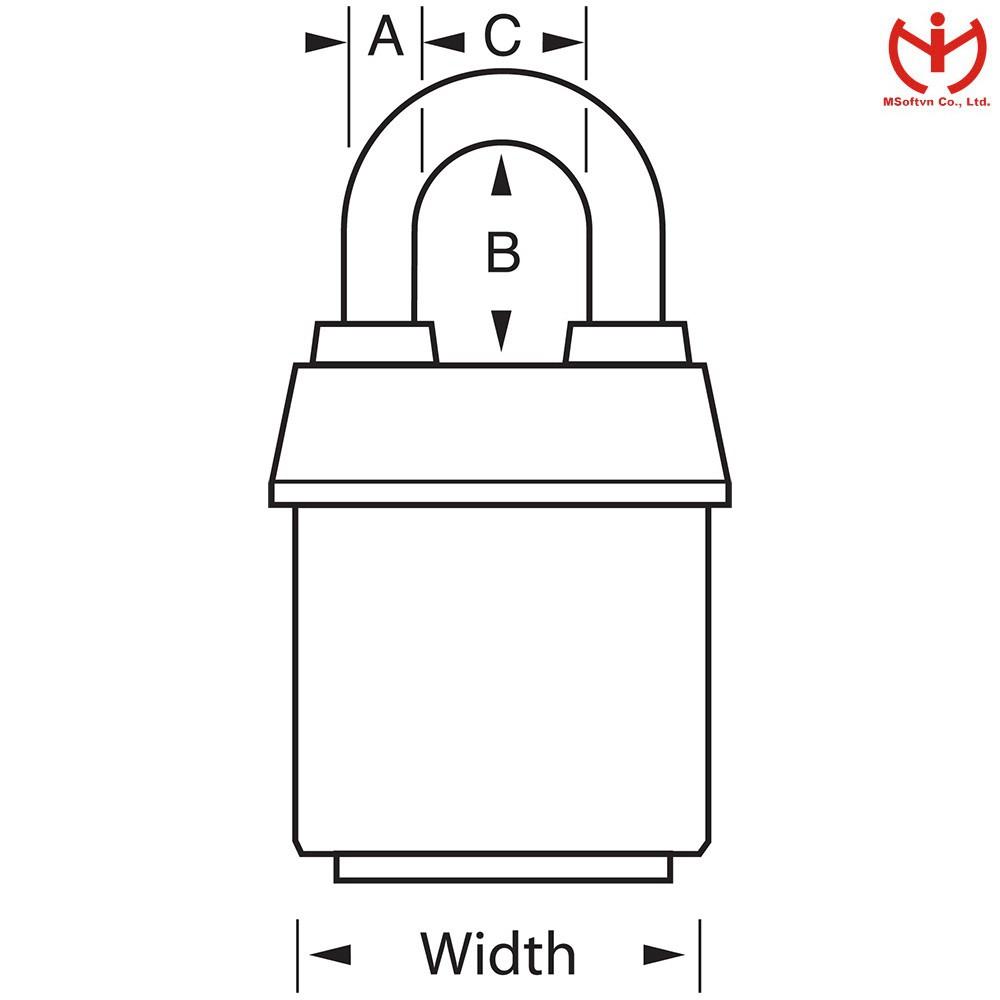 Ổ khóa thép Master Lock 6125 4KEY - Dòng ProSeries - Hàng chính hãng