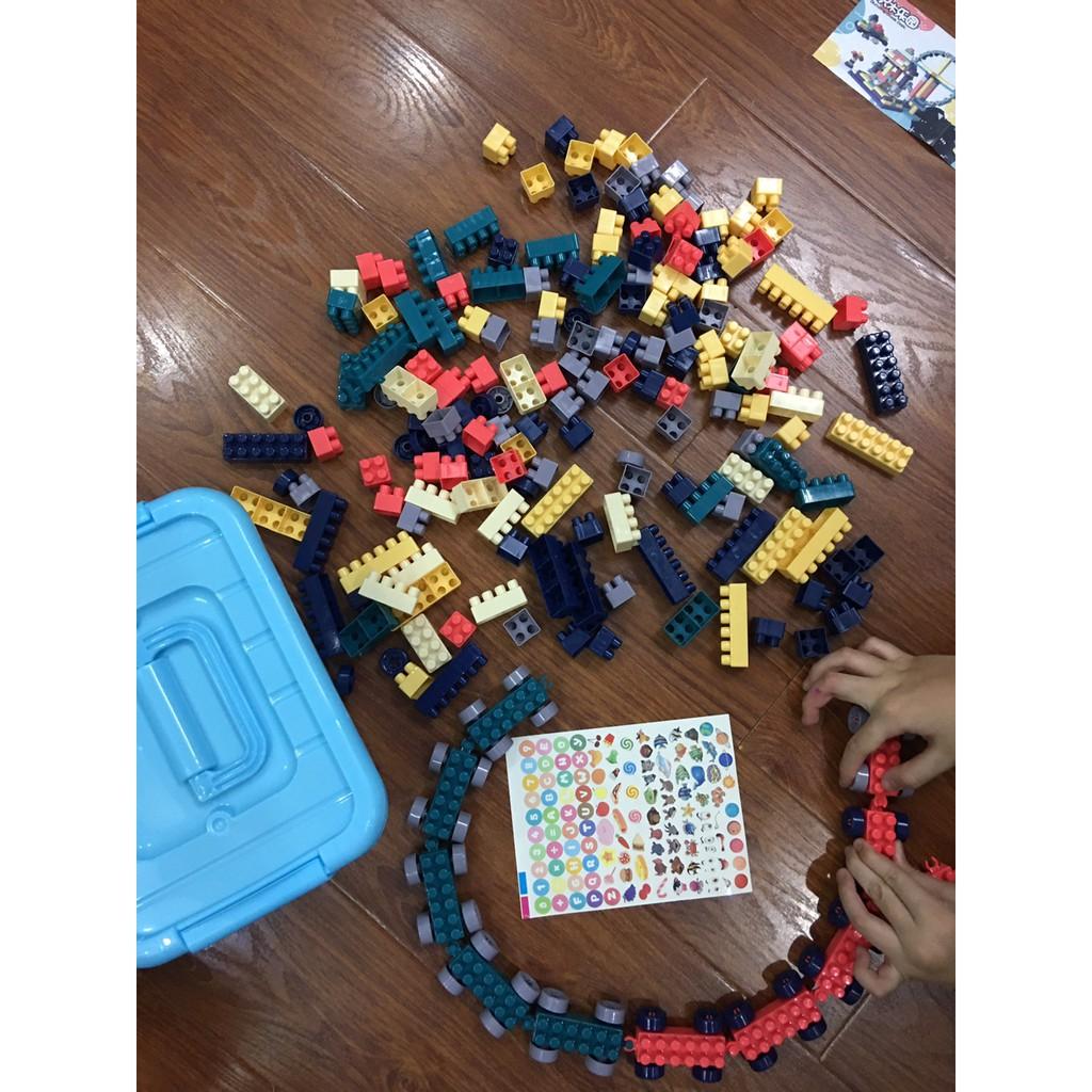 Đồ chơi xếp hình lắp ráp - Lego xếp hình tự do 220 món giúp bé phát triển thông minh