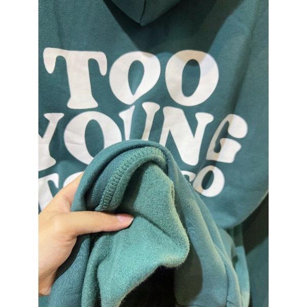 Áo Hoodie Nỉ Bông TOO SAD Nón 2 Lớp Form Rộng Basic Nam Nữ Unisex Phong Cách Ulzzang