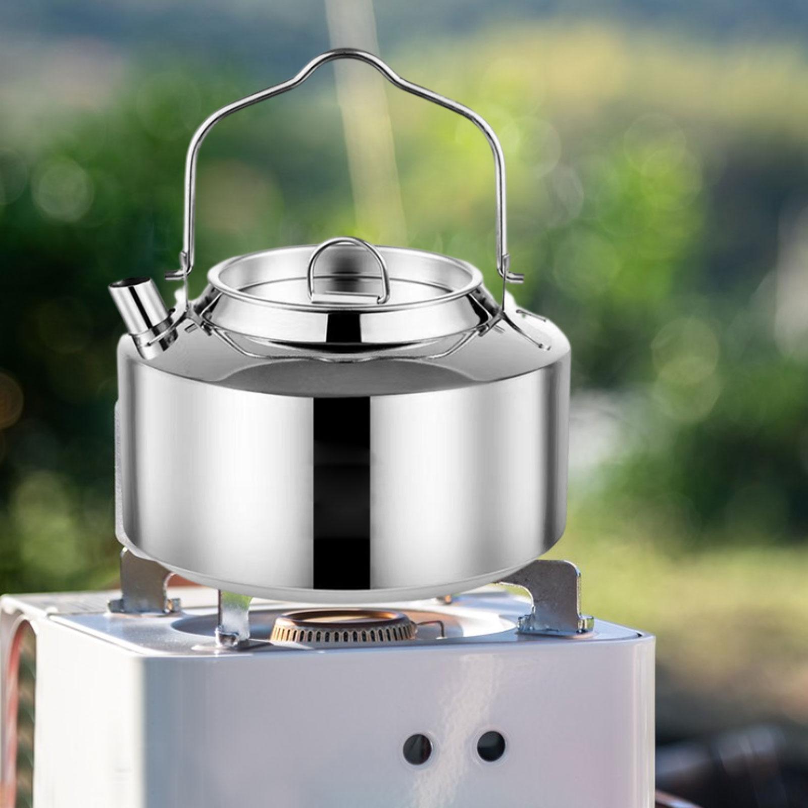 Tea Kettle Coffee Pot Stainless Steel Camping Kettle for Camping Accessories