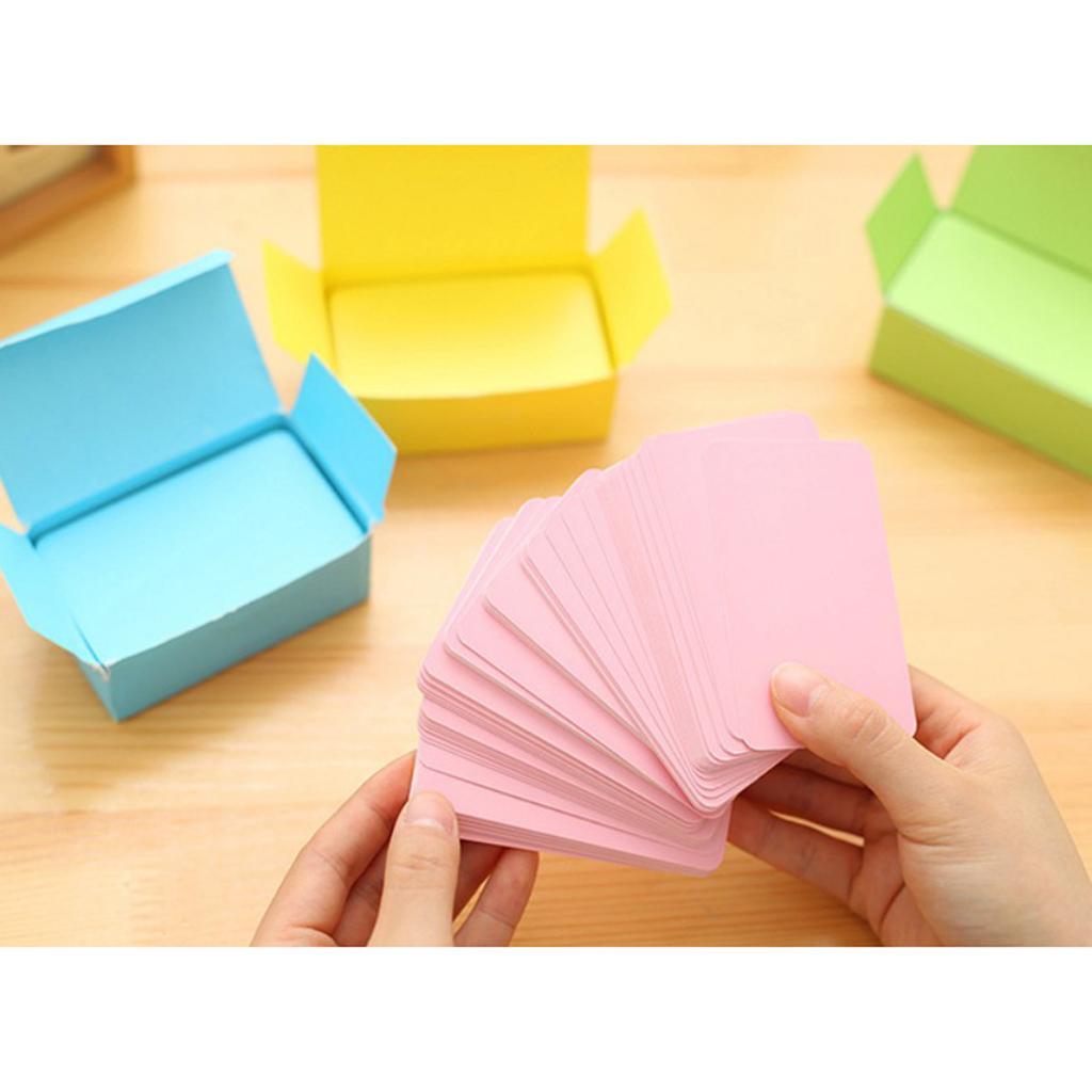 3 Box Paper Blank Index Flash Cards DIY Greeting Quick Message Pink