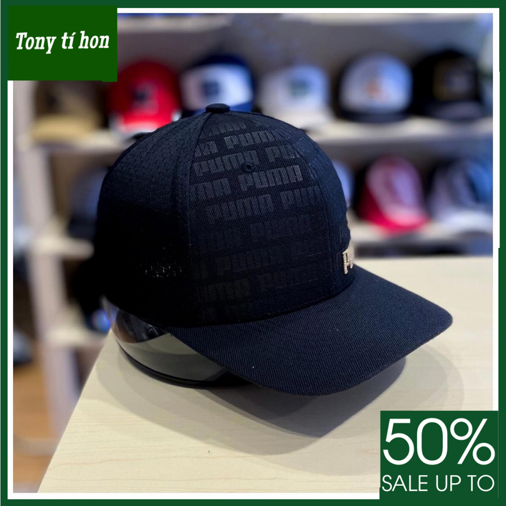 Tony tí hon - Mũ/nón kết lưỡi trai PM thêu logo bên, phối chữ, phối lưới, bít đuôi thời trang nam nữ cao cấp - màu xanh/ màu đen