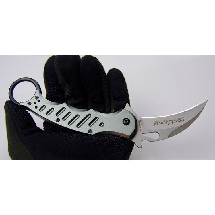 Dao Phượt karambit Fox Bạc Đi Phượt Bỏ Túi, Dao Gấp Du Lịch