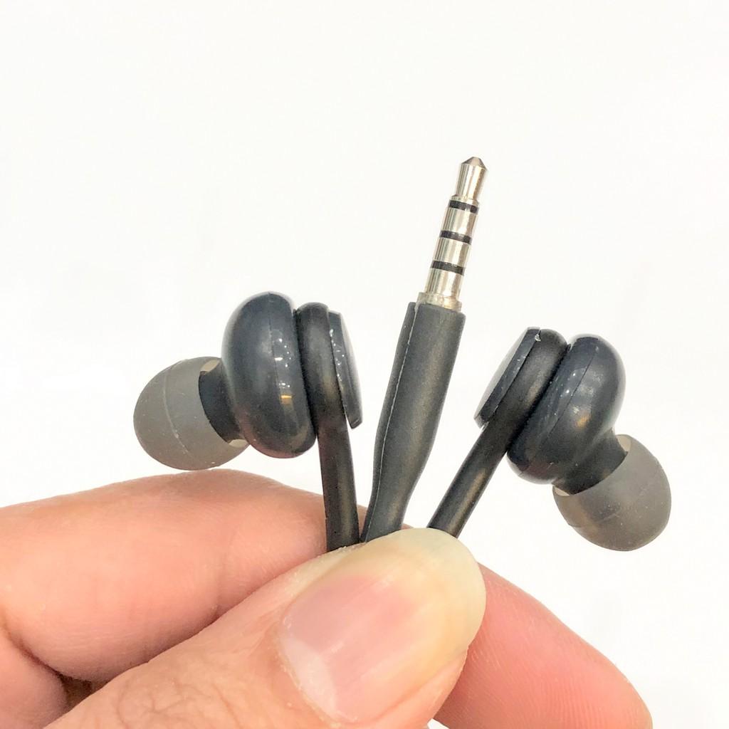 Tai nghe Super Bass chống ồn jack 3.5 mm - Tay nghe nhét tai bọc dù có mic nghe gọi chân tròn dùng cho samsung