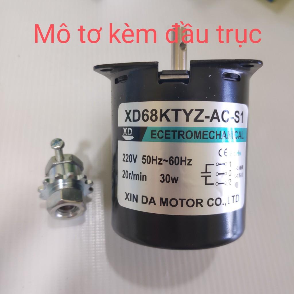 Mô tơ giảm tốc 220v 30W + ốc nhông