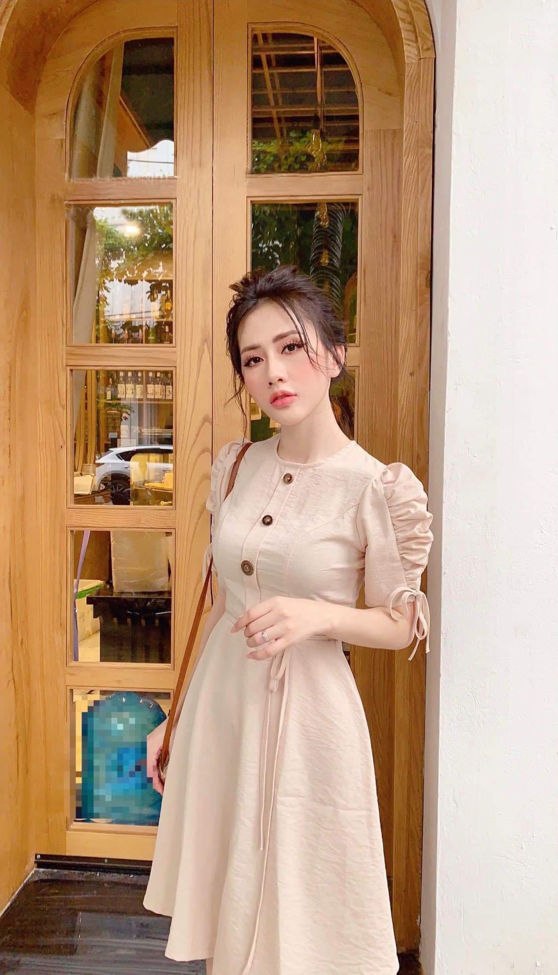 Đầm Nữ Dự Tiệc Vai Xòe Nơ Dễ Thương - NT8155