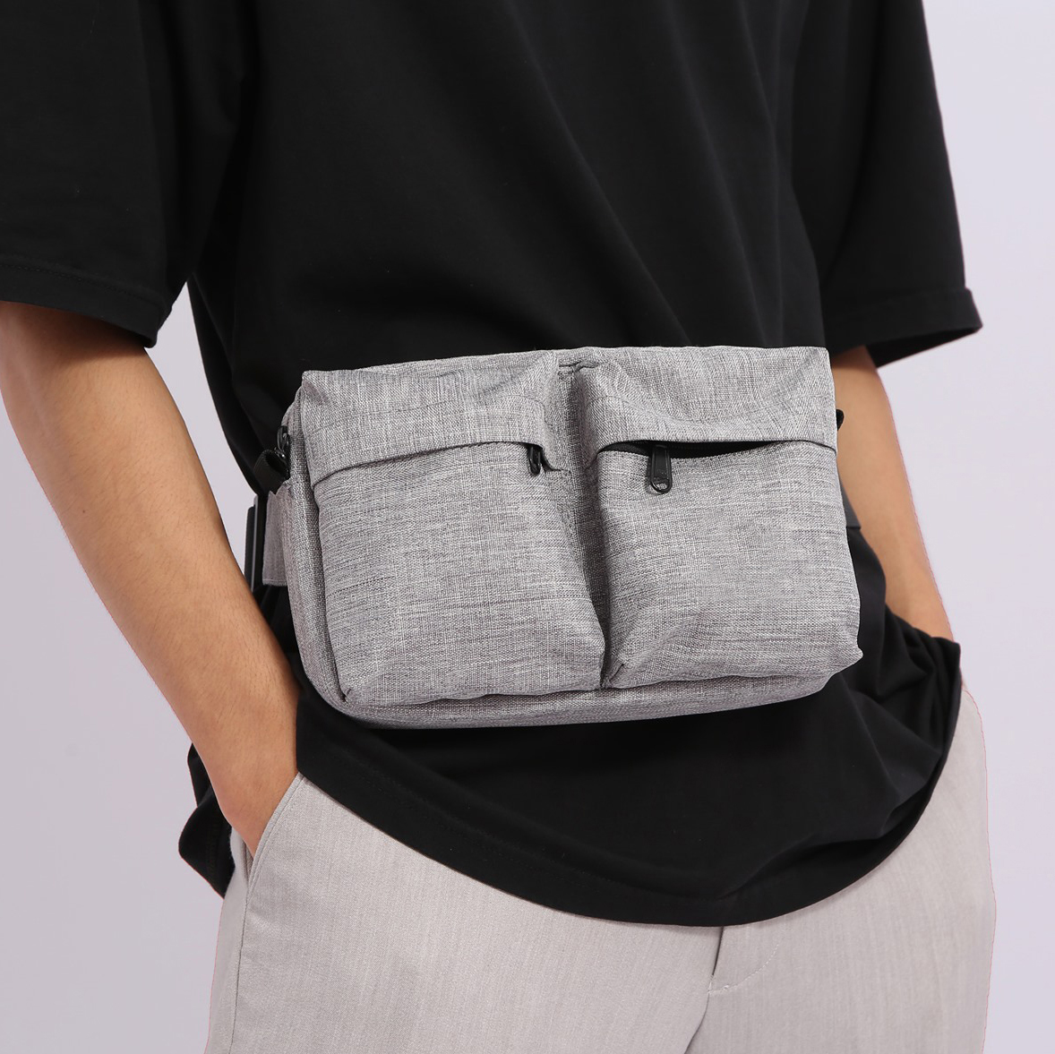 TÚI ĐEO CHÉO Mini Nhỏ Gọn Tiện Lợi MEDIUM BAG Vải Canvas Cao Cấp Chống Thấm Nước Unisex Nam Nữ Chuẩn Dim DOLANTO