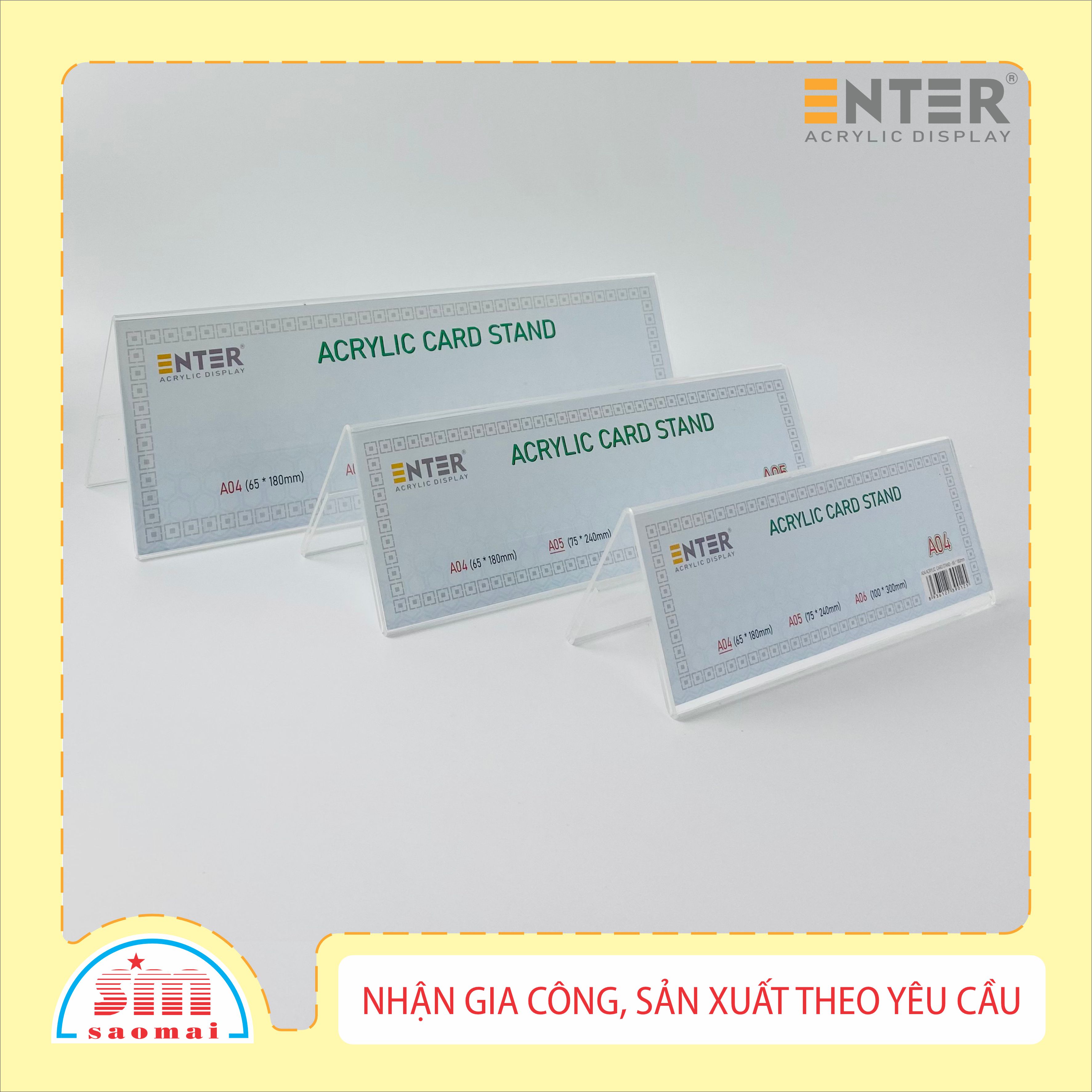 Kệ mica chức vụ 2 mặt Enter A05 240x75mm trung
