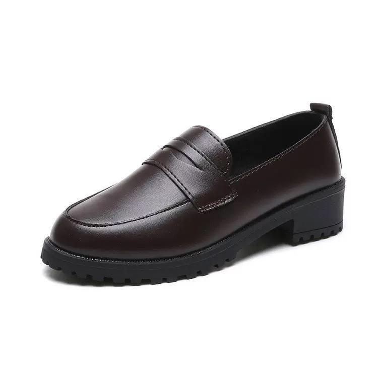 MS295 Giày lười bánh mỳ nữ, giày oxford nữ
