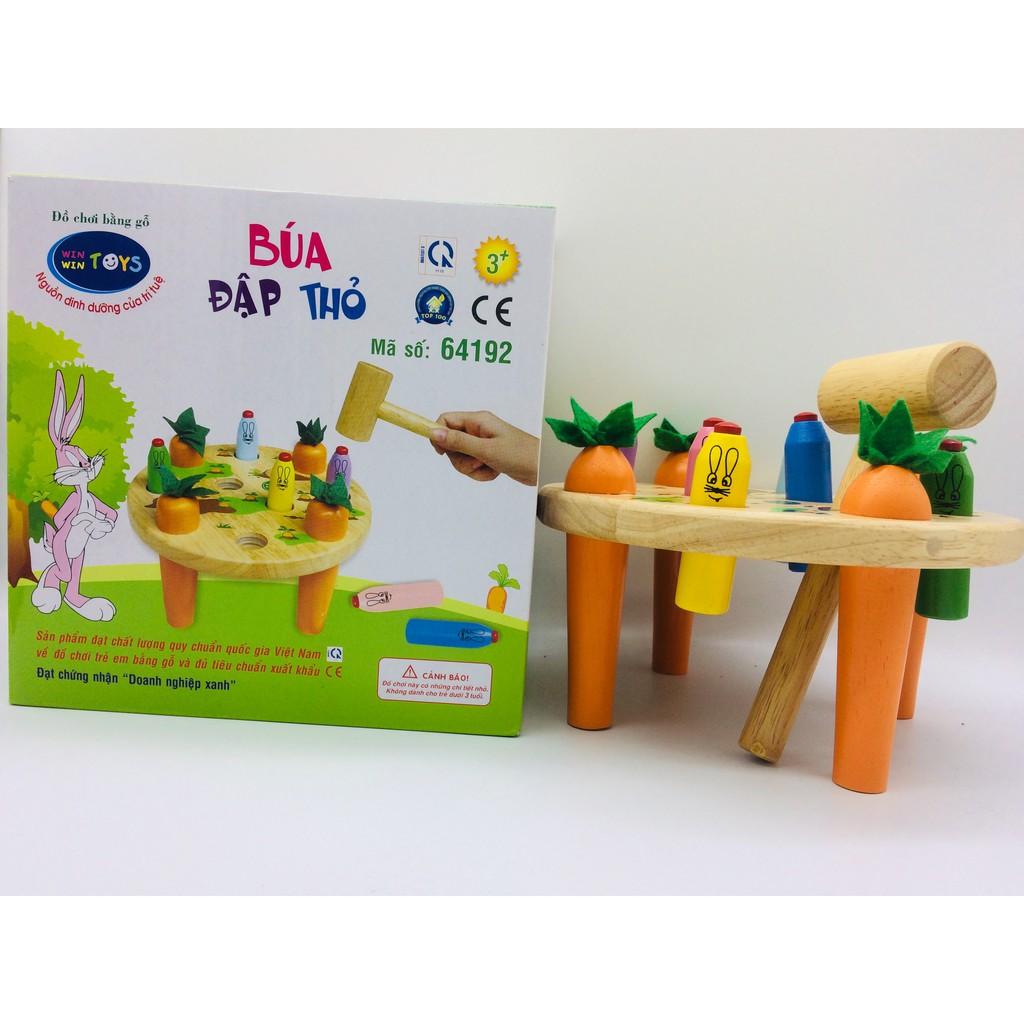 Búa đập thỏ Việt Nam - Đồ chơi gỗ trí tuệ và giải trí cho bé