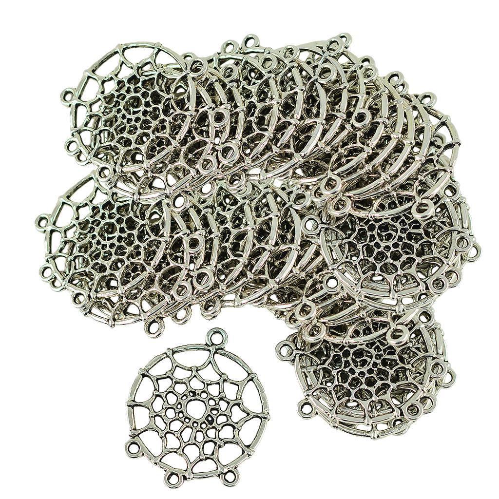 40 Pieces Vintage Indian Dream Catcher Charms Pendant Connector for DIY Findings Crafts