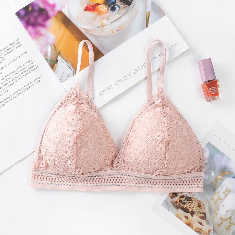 Áo Ngực Ren Không Gọng. Áo Lót Bra Ren Hoa Cúc Nhí Kiểu Áo Không Gọng hàng shop.