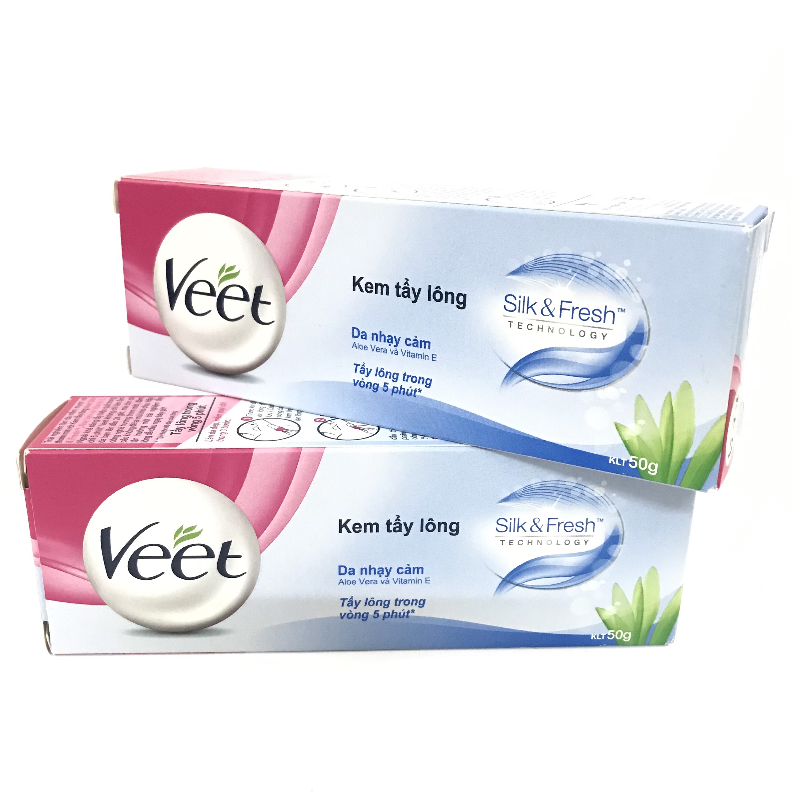 Kem Tẩy Lông Dành Cho Da Nhạy Cảm VEET Silk & Fresh Sensitive Tuýp 50g