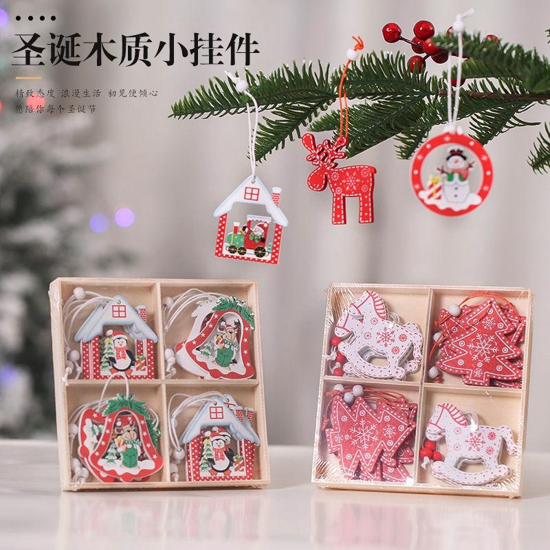 Bộ 12 thẻ gỗ trang trí cây thông Noel