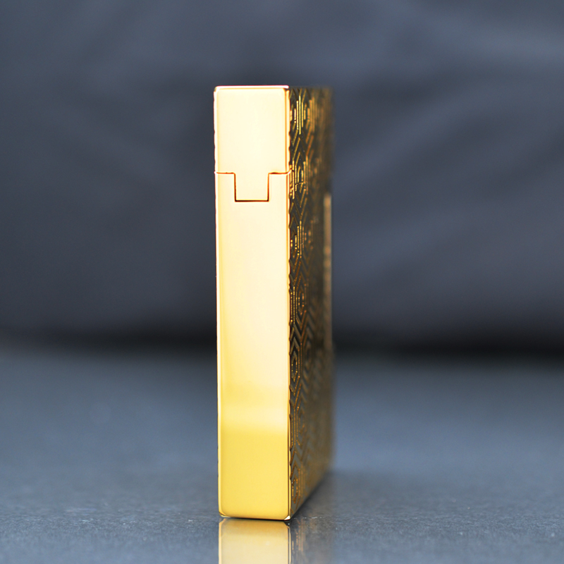 Vỏ Hột Quẹt Bật Lửa Upon D101V Họa Tiết Hoa Văn Vàng Sang Trọng - Dùng Gas Đá Cao Cấp