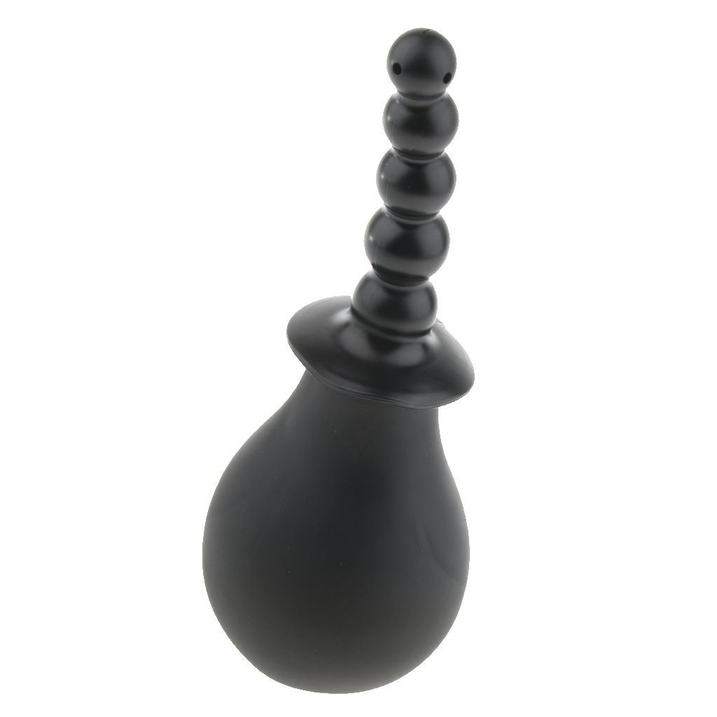 Unisex Silicone Beaded Enema Douche Bulb Anal Cleaner, Soft, Comfortable