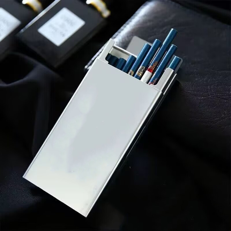 Hộp Đựng Thuốc 20Đ Dài Slim Nắp Trượt Kim Loại Nhiều Màu