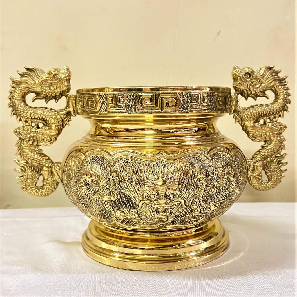 Bát Nhang Bầu Tay Rồng Bằng Đồng