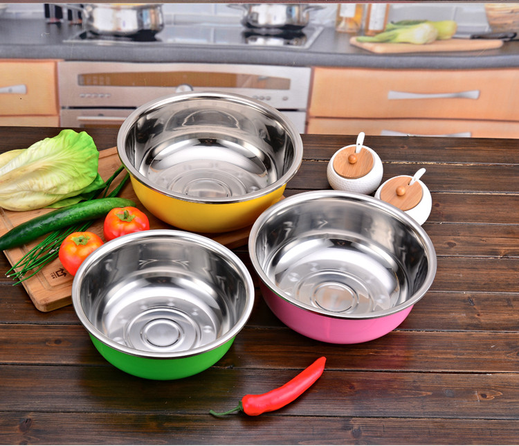 Bộ 3 bát inox nhiều kích cỡ khác nhau, Combo 3 bát inox tiện dụng
