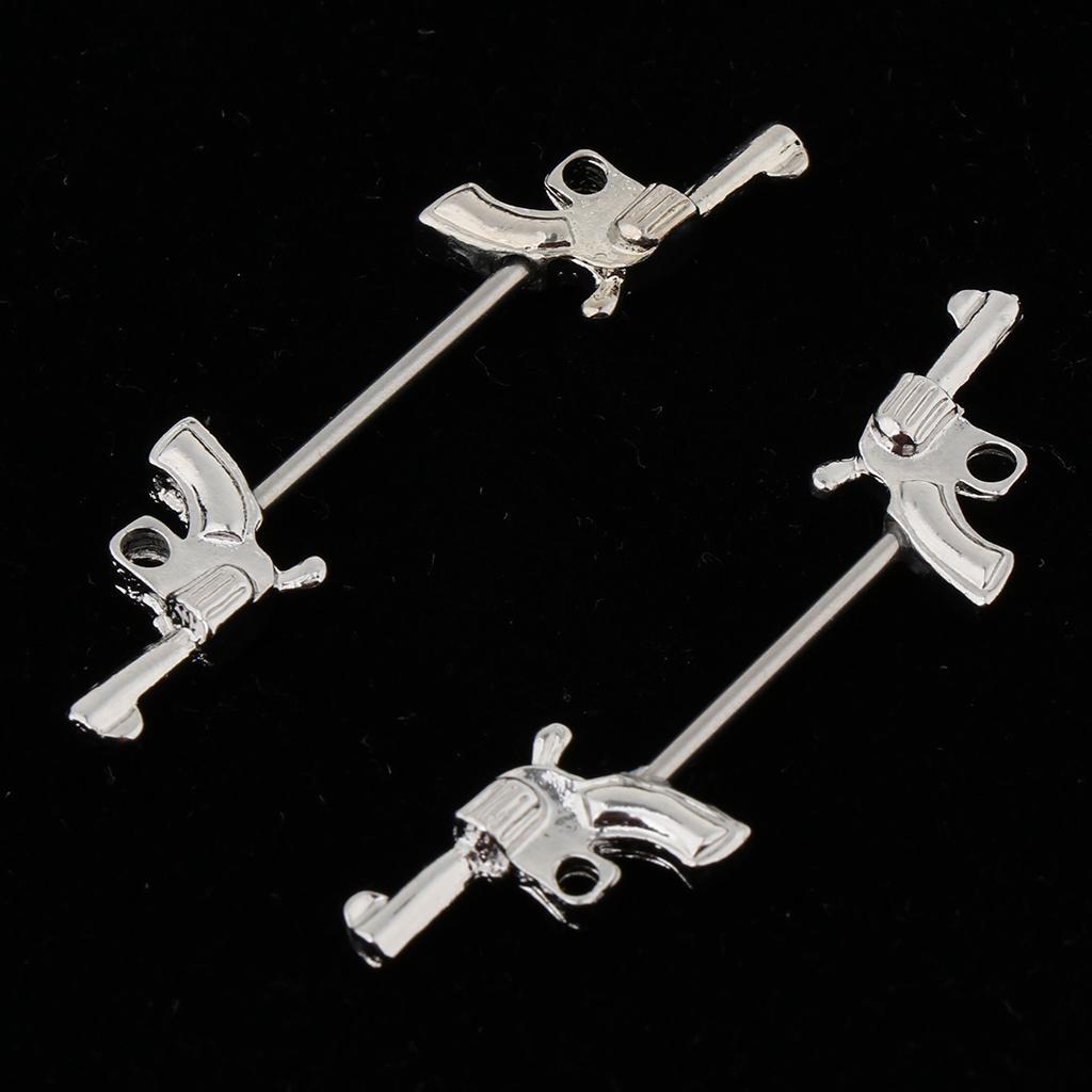 2Pcs 316L Stainless Steel     Shape  Bar  Body Jewelry Piercing