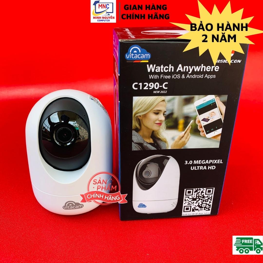 Camera Wifi Vitacam C1290-C - 3.0Mpx Full HD 1296P Chuẩn H265X - Hàng Chính Hãng