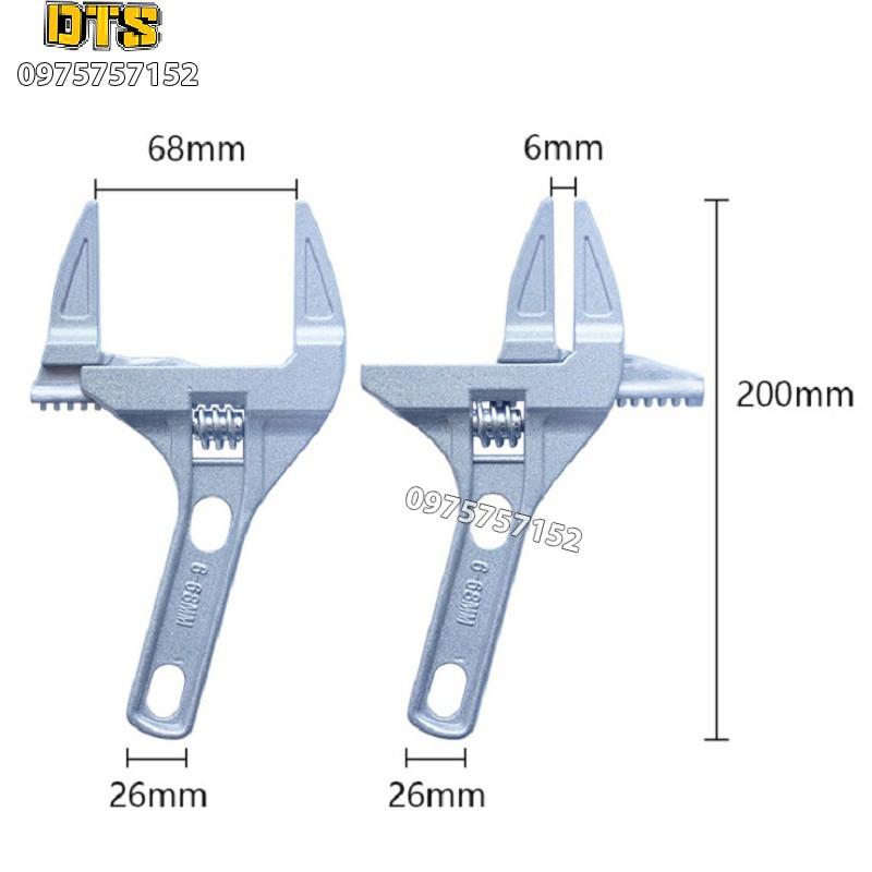 Mỏ lết vặn mở ống nước, bồn nước nhà vệ sinh, mỏ lết đa năng sửa chữa nhà tắm từ 6-68mm, hợp kim nhôm siêu nhẹ siêu cứng