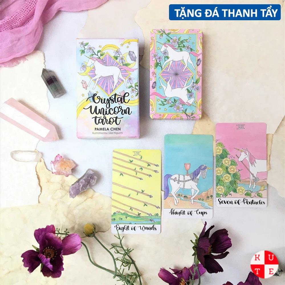 Bài Tarot Crystal Unicorn 78 Lá Bài Tặng Đá Thanh Tẩy