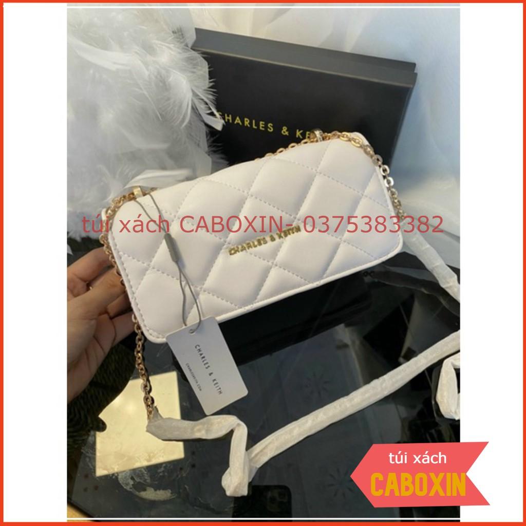 Túi xách nữ đeo chéo trần trám lót đỏ sang chảnh