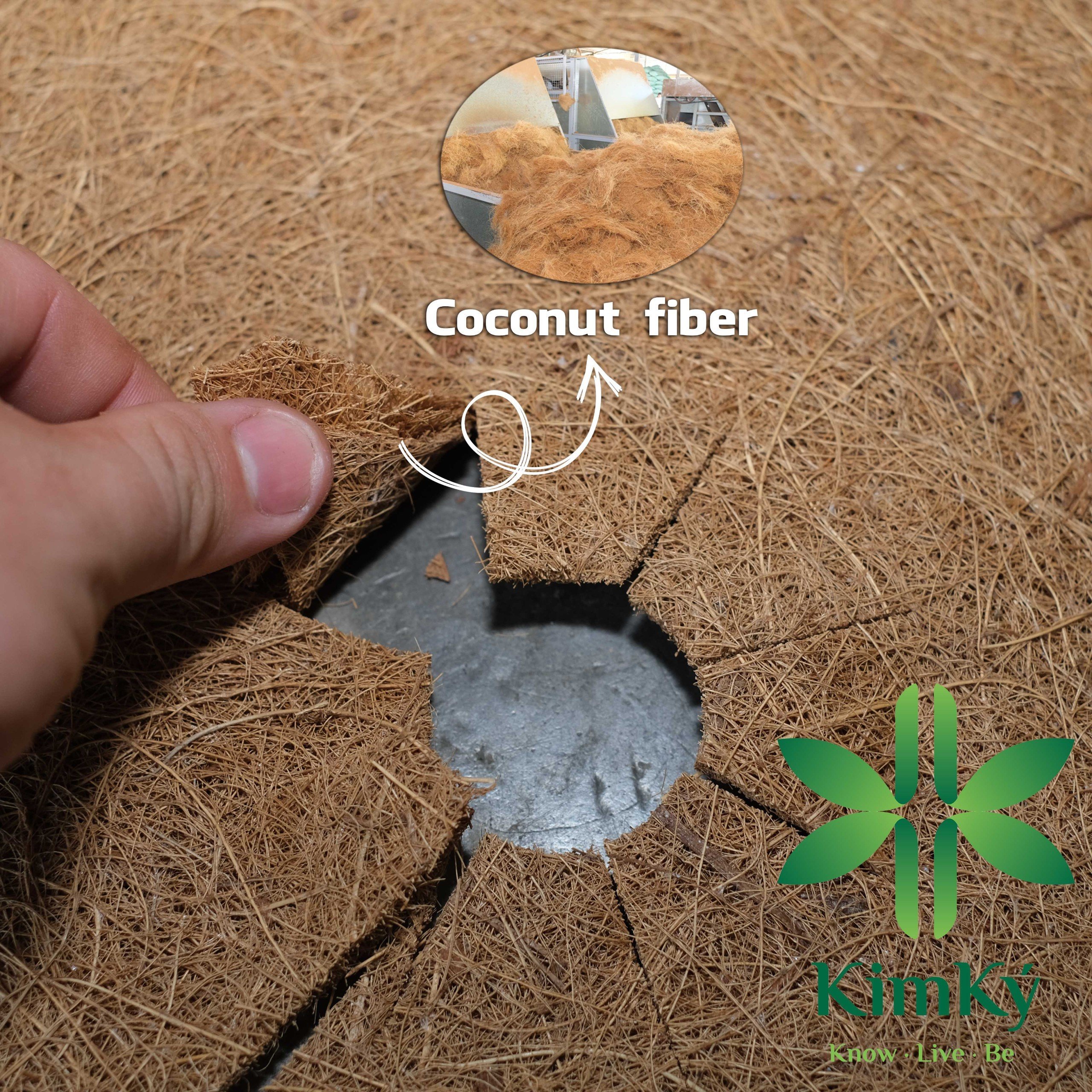 Combo 5 Tấm Xơ Dừa Chống cỏ, Lót chậu, Giữ Ẩm Đất, Giá Thể Cây Trồng. đường kính 40cm