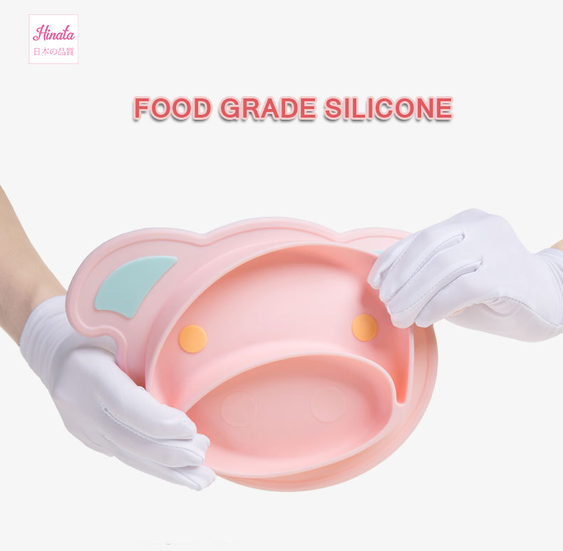 Bát ăn dặm Piglet Silicone BAD02 - Thương hiệu Hinata Nhật Bản - Đạt chứng nhận FDA + Kiểm định Quatest