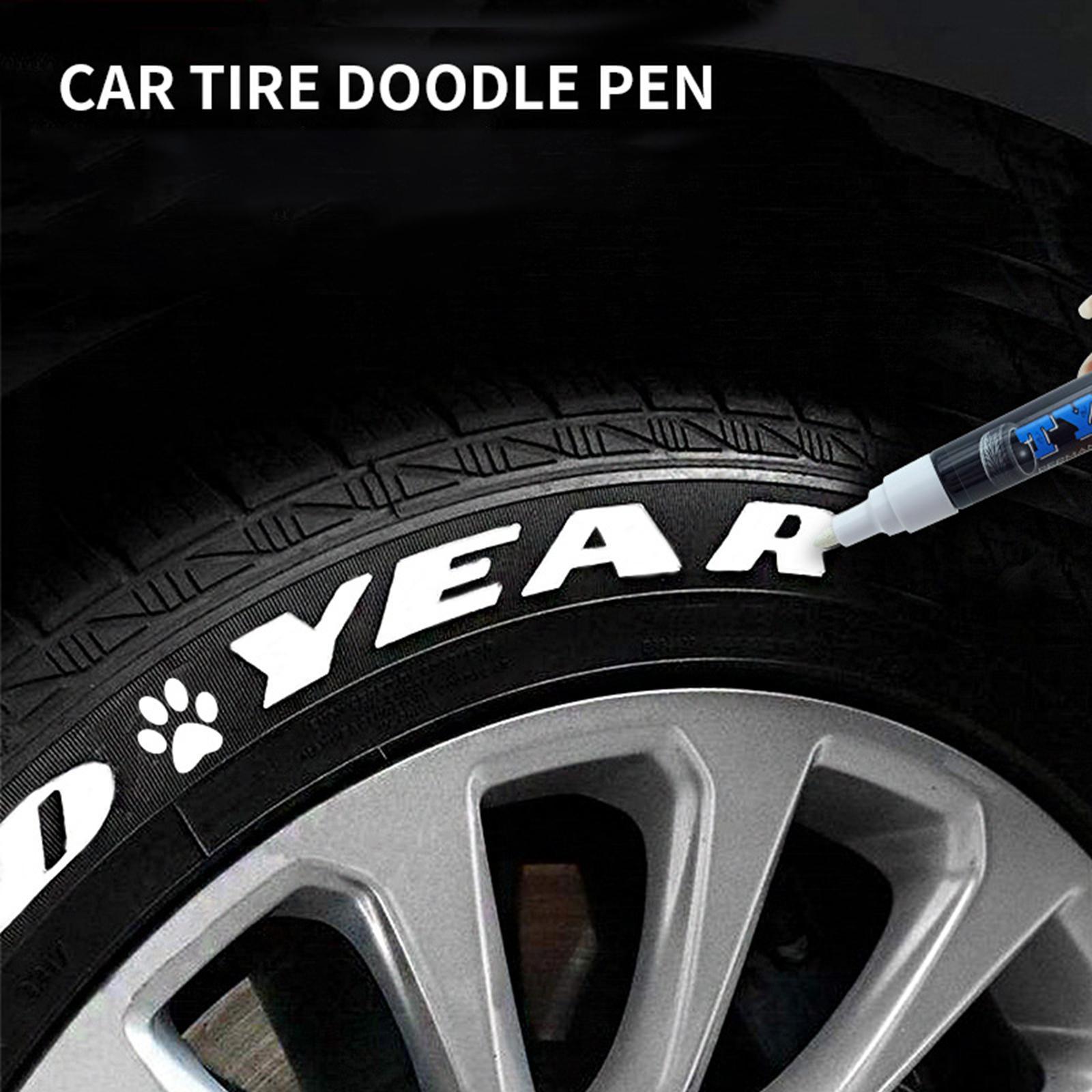 Set of 12 12 Color Waterproof Car Tyre Tire Paint Pen Quick