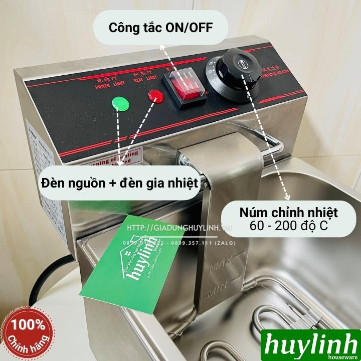 Bếp chiên nhúng đơn ngập dầu ETON ET-ZL1 - Dung tích 6 lít - Inox 304 - Hàng chính hãng