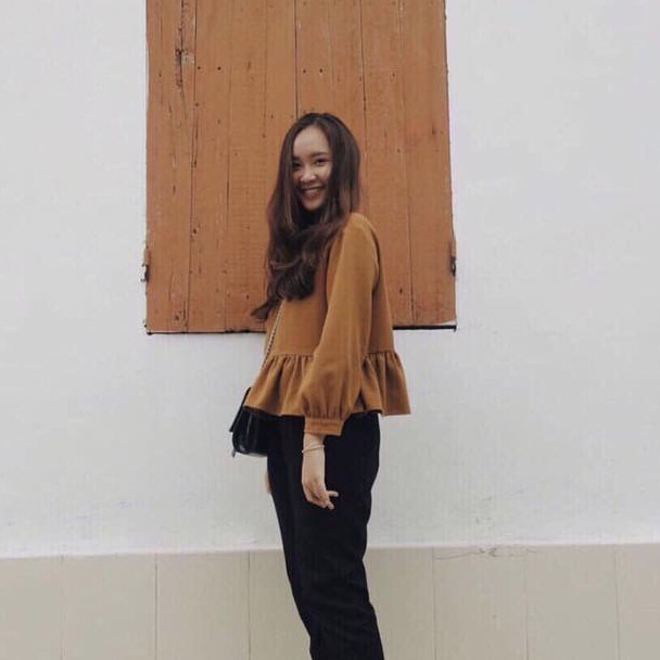 Áo Kiểu Babydoll Nút Lệch