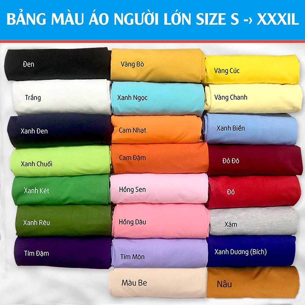 Combo 25 Áo Thun Trơn Nam Nữ Nhiều Màu