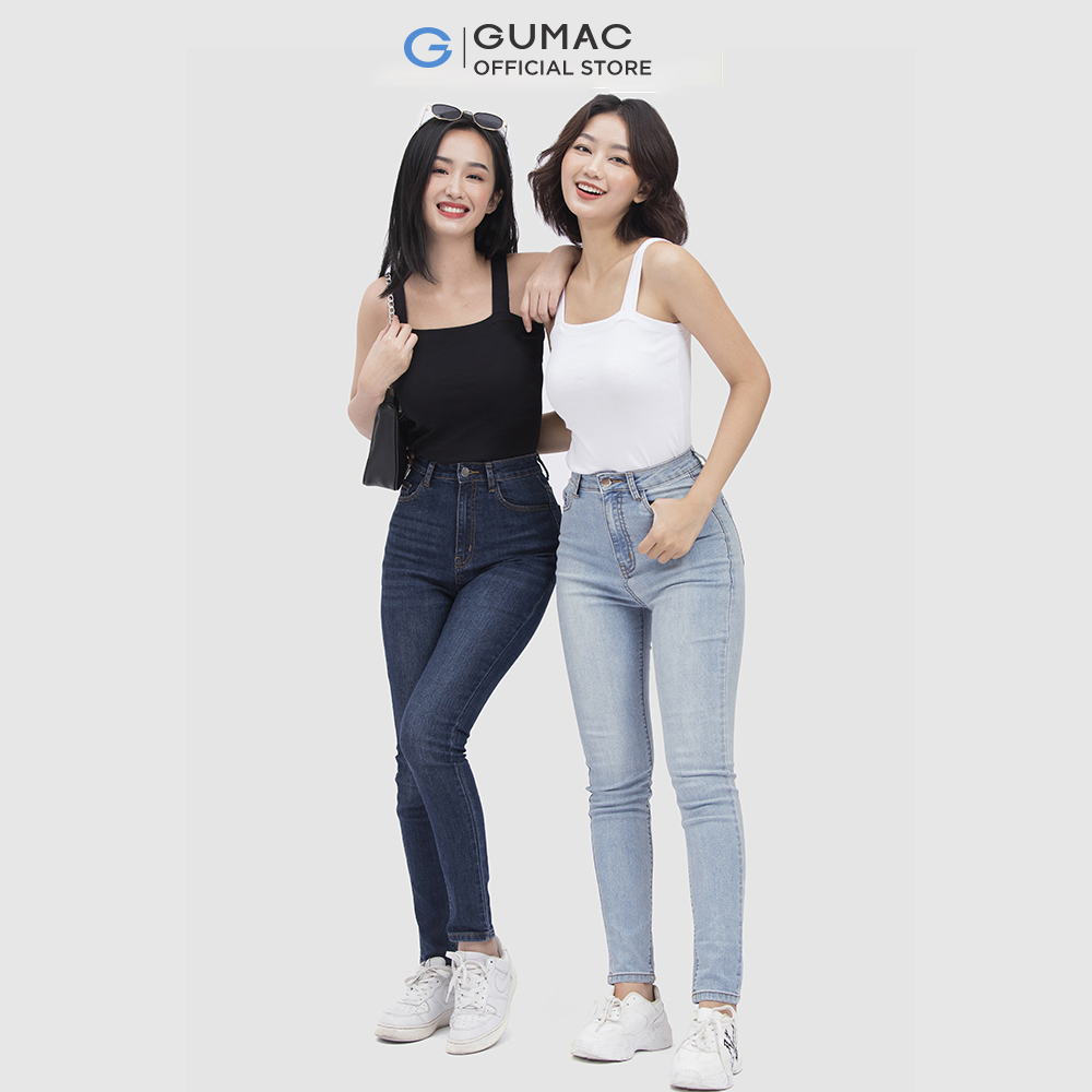 Quần skinny nữ GUMAC QJC04045 lưng cao phong cách trẻ trung năng động