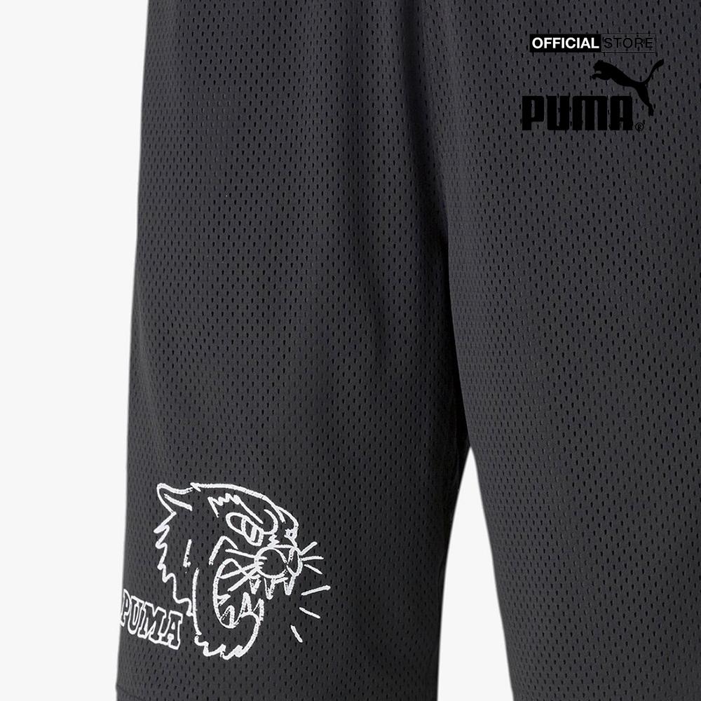 PUMA - Quần shorts thể thao nam Mesh Basketball Practice 532198