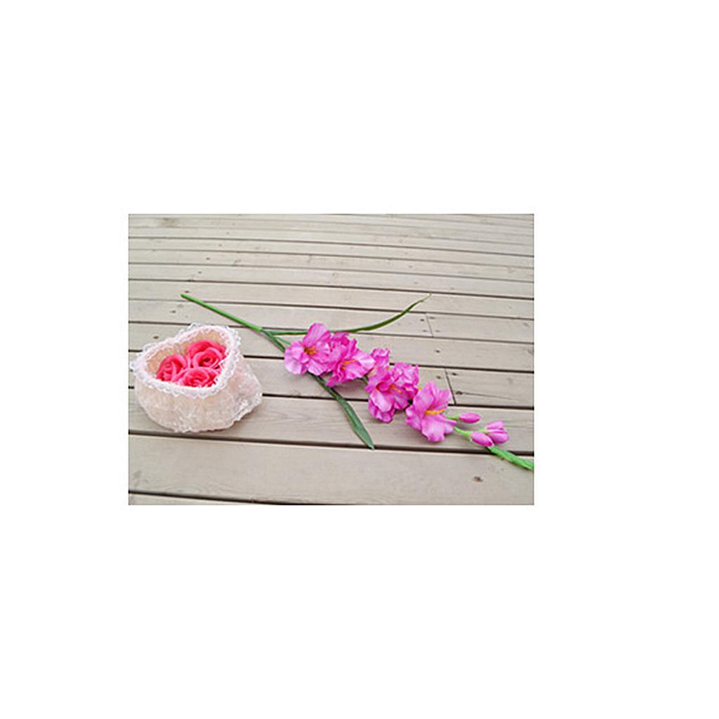 4X Artificial Simulation Gladiolus Flower Stem Wedding Home Decor