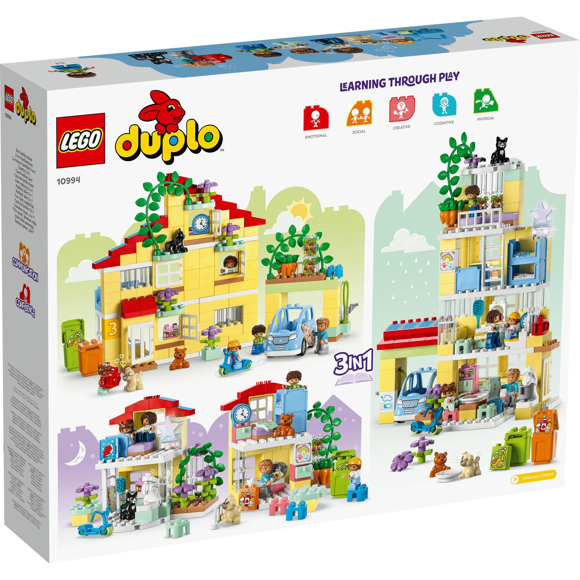 LEGO Duplo 10994 Đồ chơi lắp ráp Ngôi nhà gia đình 3 trong 1 (218 chi tiết)