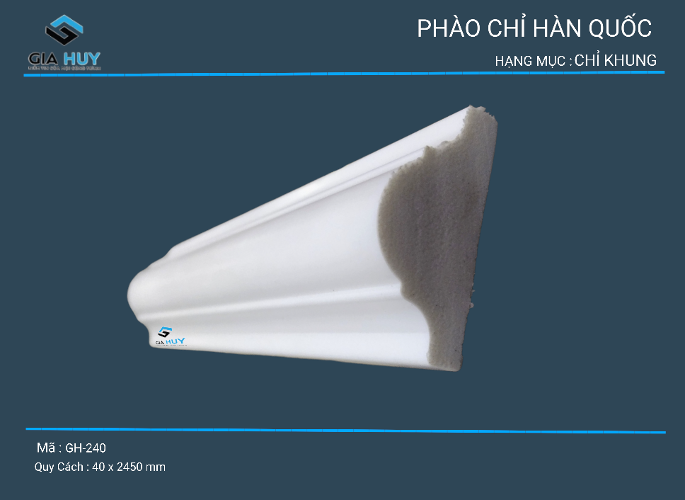 Phào Chỉ nhựa 40mm Hàn Quốc