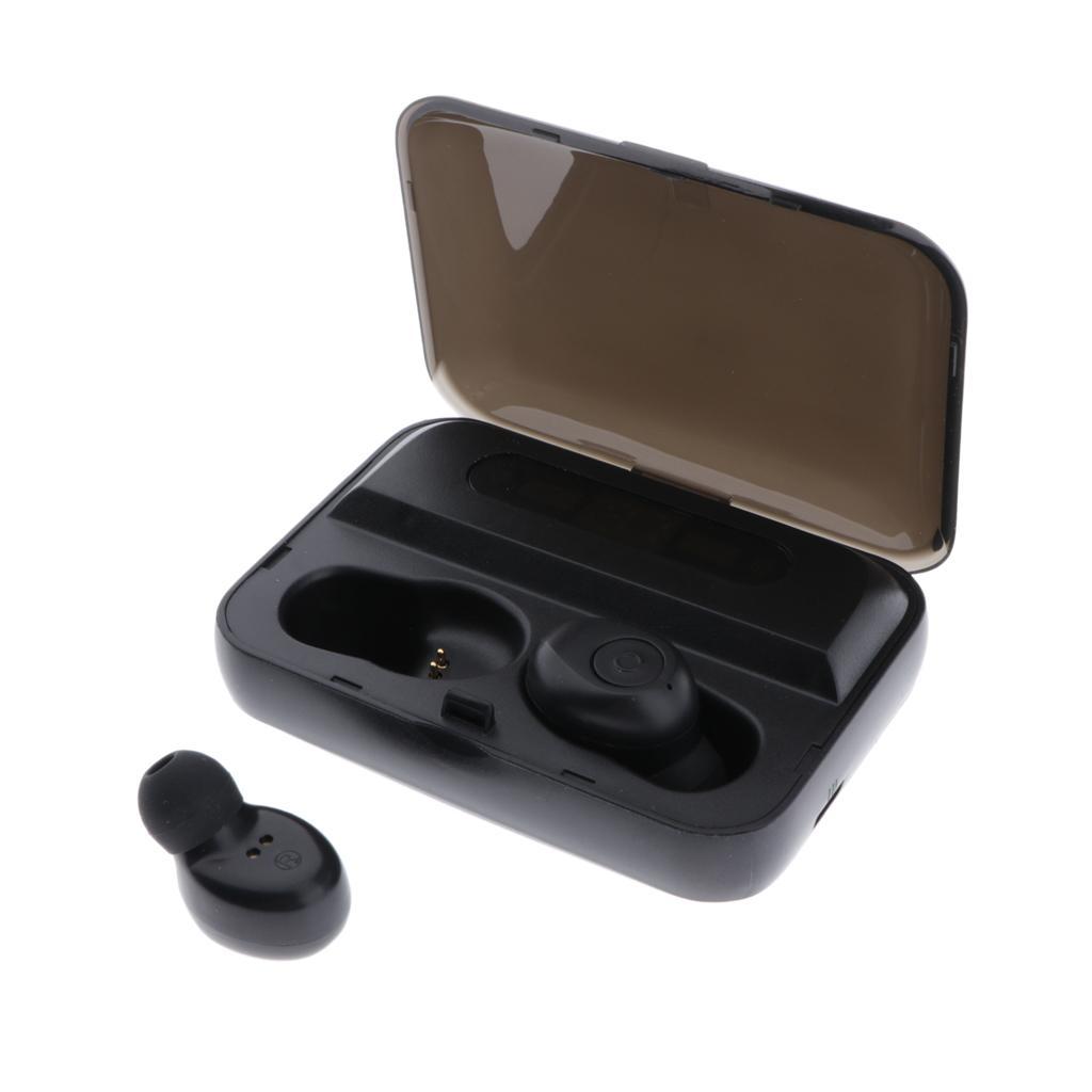 F9 Bluetooth5.0 Earphones Stereo Wireless  LED Digital Display Black