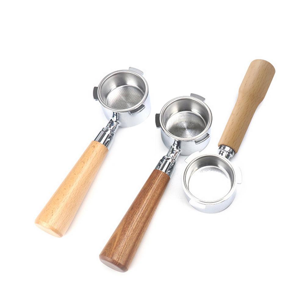 Máy lọc cà phê không có đáy 51mm tay cầm bằng gỗ cho cà phê Delonghi EC680 EC685