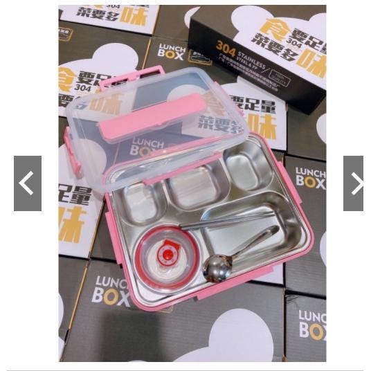 Hộp Cơm Văn Phòng Inox 5 Ngăn Có Bát Đựng Canh Có Giá Để Điện Thoại Tặng Đũa Thìa Inox Cao Cấp - Giao Hàng Toàn Quốc