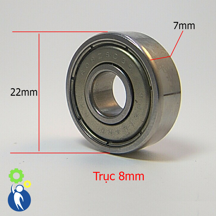 Vòng Bi Trục 8mm 8x22x7mm 608ZZ