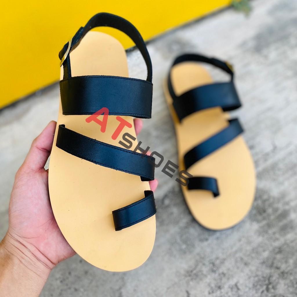 Dép Da Cc DA BÒ Dép Sandal Hàng Thiết Kế Trẻ Trung Đế Caosu Chống Nước Atshoes XDxn401