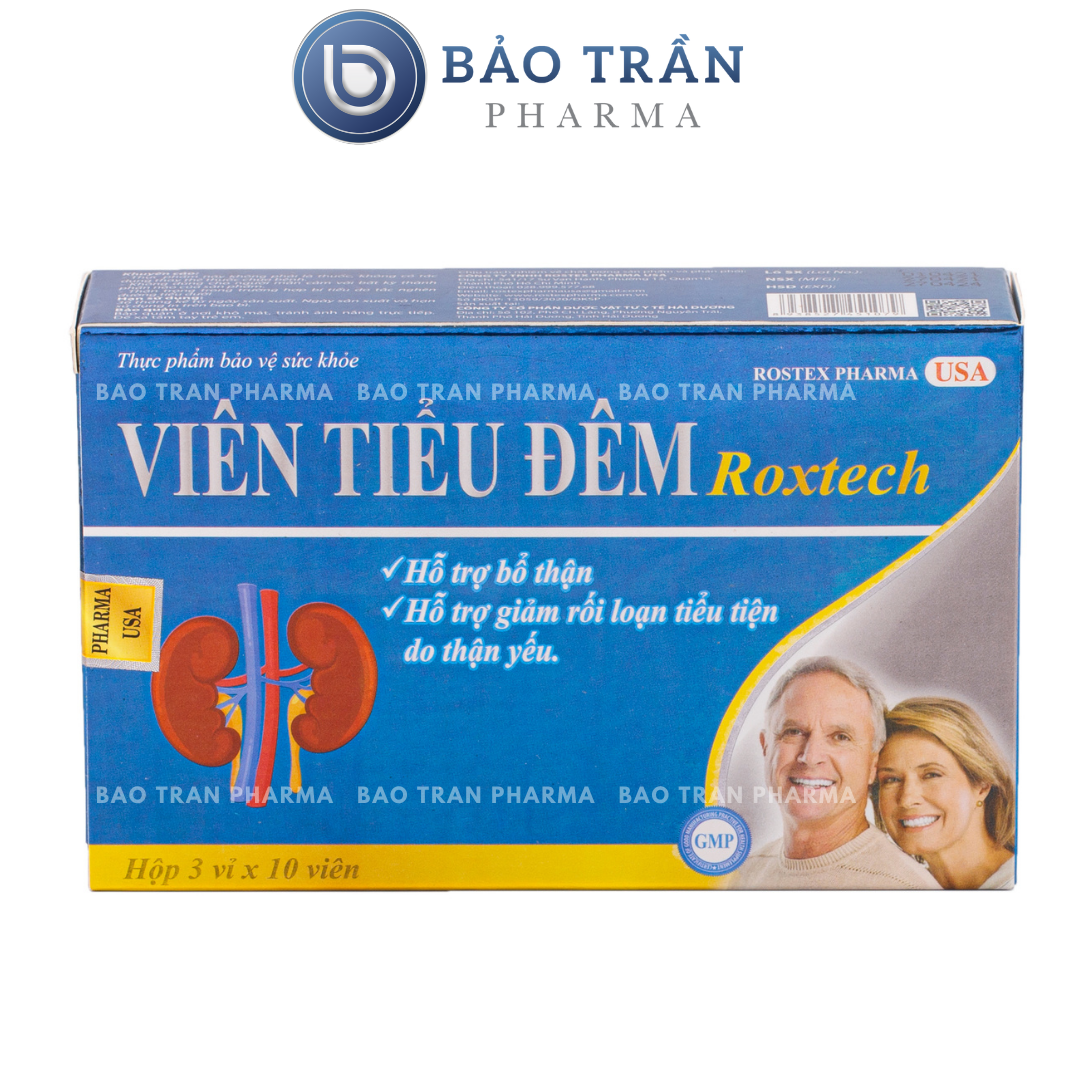 Viên uống hỗ trợ giảm tiểu đêm, tiểu buốt, tiểu nhiều lần Tiểu đêm Roxtech