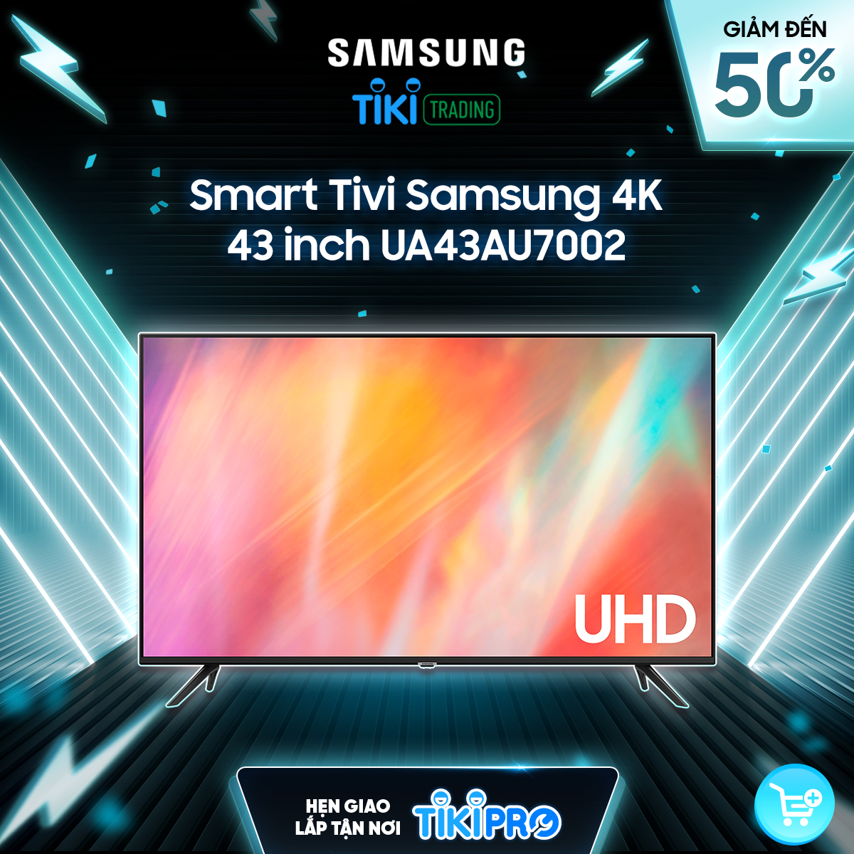 Smart Tivi Samsung 4K 43 inch UA43AU7002