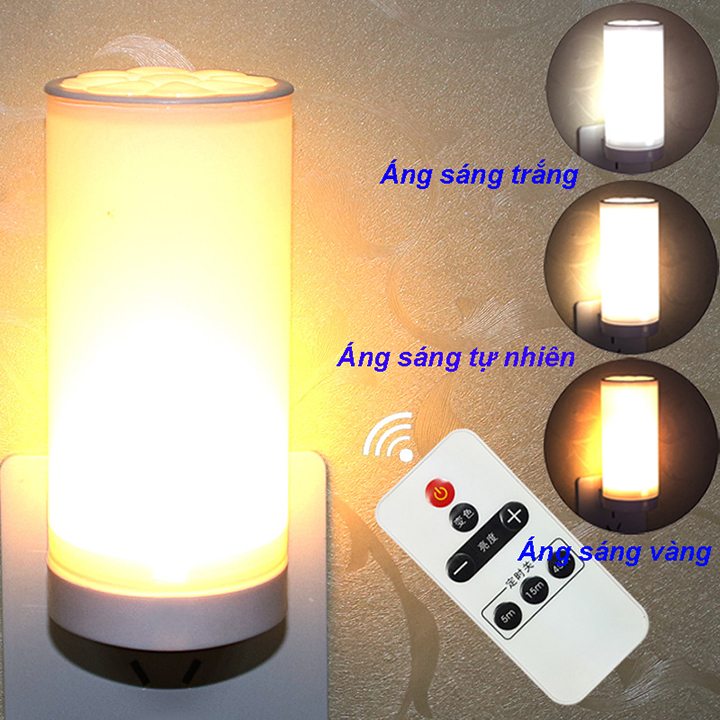 Đèn ngủ Led thông minh bảo vệ mắt, tiết kiệm năng lượng với chức năng hẹn giờ điều khiển 3 chế độ, 10 cấp độ sáng