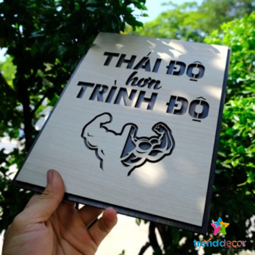 Tranh Gỗ Treo Tường Tranh Tạo Động Lực Thái Độ Hơn Trình Độ Trang Trí Nhà Cửa Quán Cà Phê