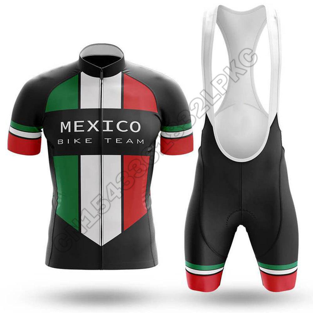 Đội tuyển thể thao Mexico 2022 Bộ quần áo đi xe đạp mùa hè ngắn tay cho nam Quần áo đi xe đạp nhanh khô ngoài trời Bộ quần áo thể thao đi xe đạp MTB Color: cycling jersey 3 Size: XS
