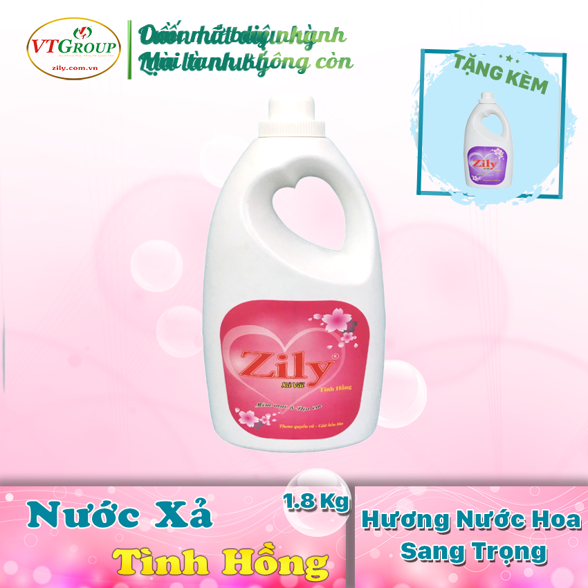 Nước xả vải Zily can 1.8kg (6chai/ Thùng) - Tặng 1 chai NG KH 3.8KG